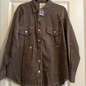 Fantastic Fawn Chocolate Brown Corduroy Shacket